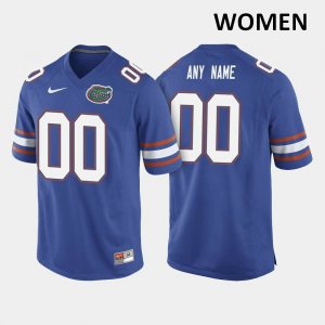 Women's Florida Gators #00 Customize NCAA Nike Royal Blue Elite Authentic Stitched College Football Jersey OZO0262XS